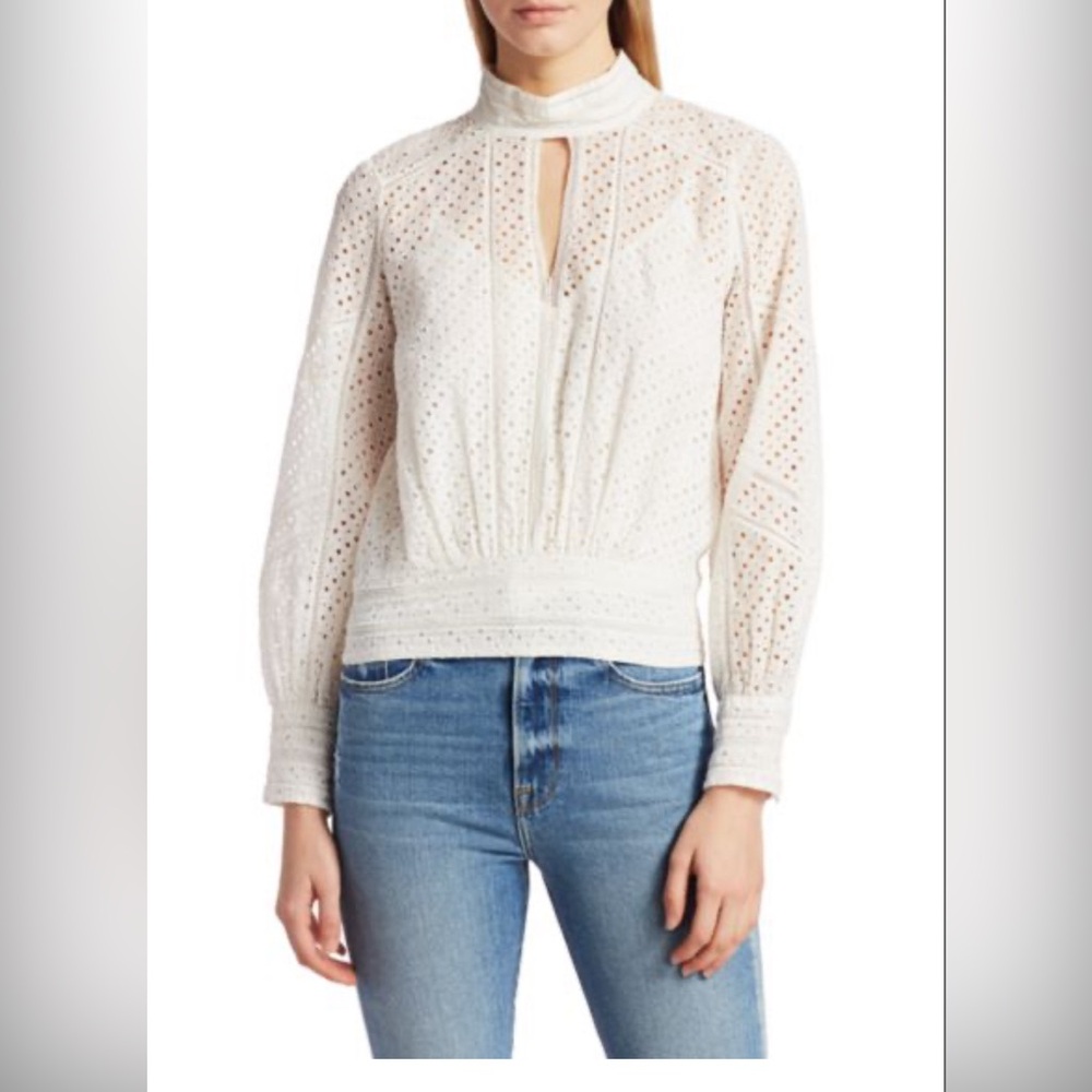 FRAME
Eyelet Party Top